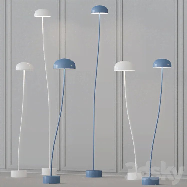 Zero - Curve floor lamp - Floor lamp - 3D model