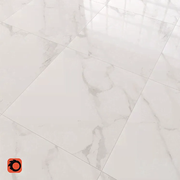 Calacatta Floor Tile - Кафель, Плитка - 3D модель-2