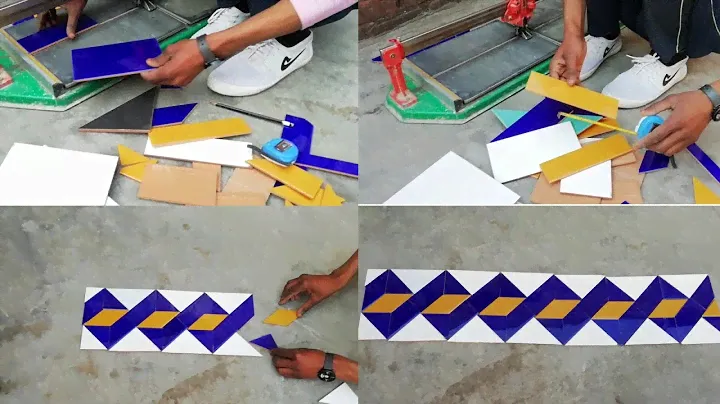 How to make 3D ropes design of floor tiles with cutting