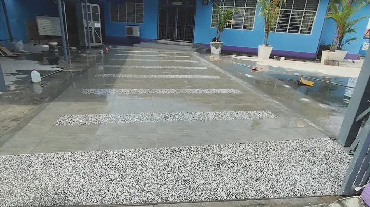 how to install pebble stone / pebblestone wash /diy pebblestone installation  / pebble rock flooring