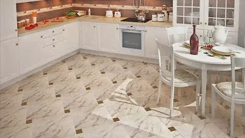 Плитка на Пол - Кухня - дизайн - фото 2018 / Tile on the Floor Kitchen Design Photo