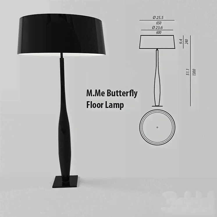 M.Me Butterfly Floor Lamp - Торшеры - 3D модель-0