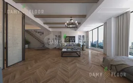 SPC плитка Damy Floor Chevron DF07Ch Шайо, 600*127*5 мм