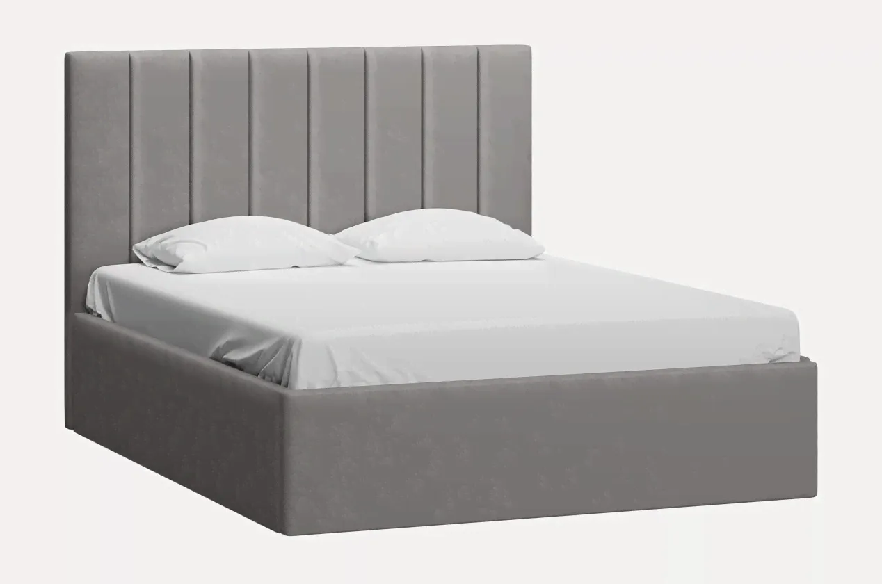 Кровать Вега-Floor 160 Velvet Grey-3