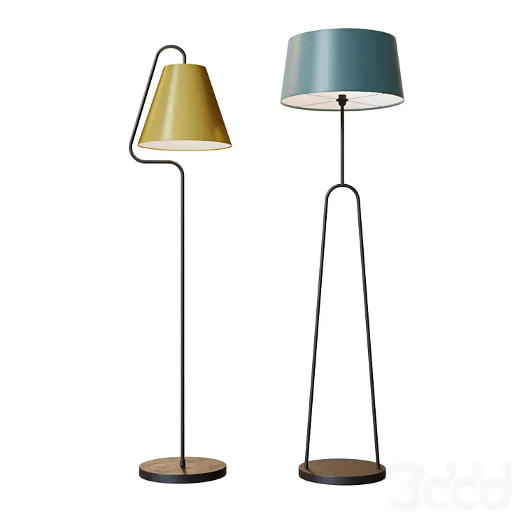 COUPOLE & ALFA floor lamp - Торшеры - 3D модель-1