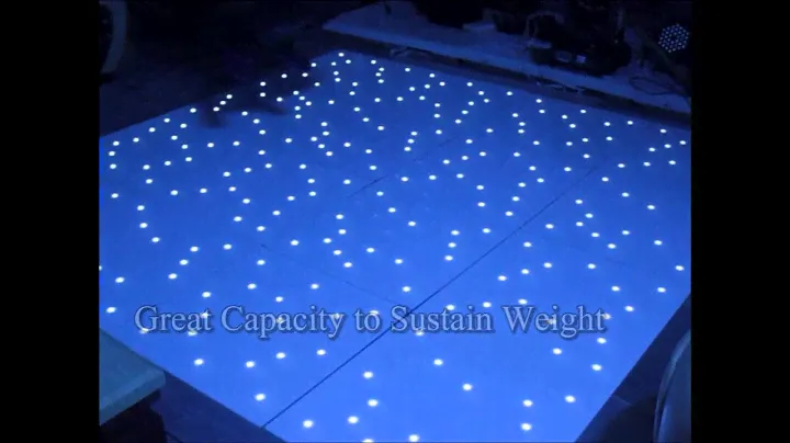 DHgate Waterproof LED Twinkling Dance Floor Black & White  Acrylic + Wood + Aluminum Dance Floor