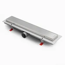 Душевой лоток ALPEN Klasic/Floor, рамка из нержавейки, двухсторонняя решетка ГЛЯНЦЕВЫЙ хром/ под укладку плитки