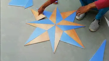 How to make 3D floor tile design with cutting and full details