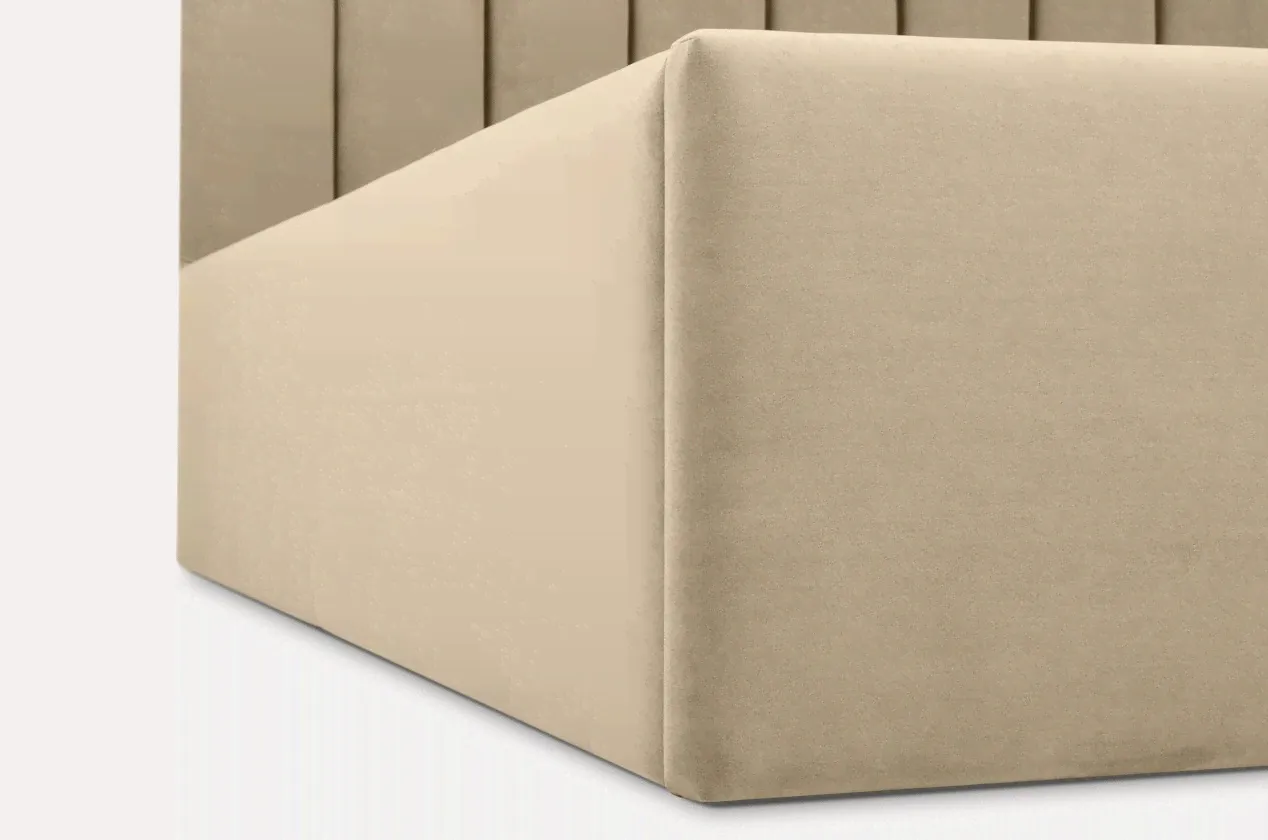 Кровать Вега-Floor 180 Velvet Beige-1