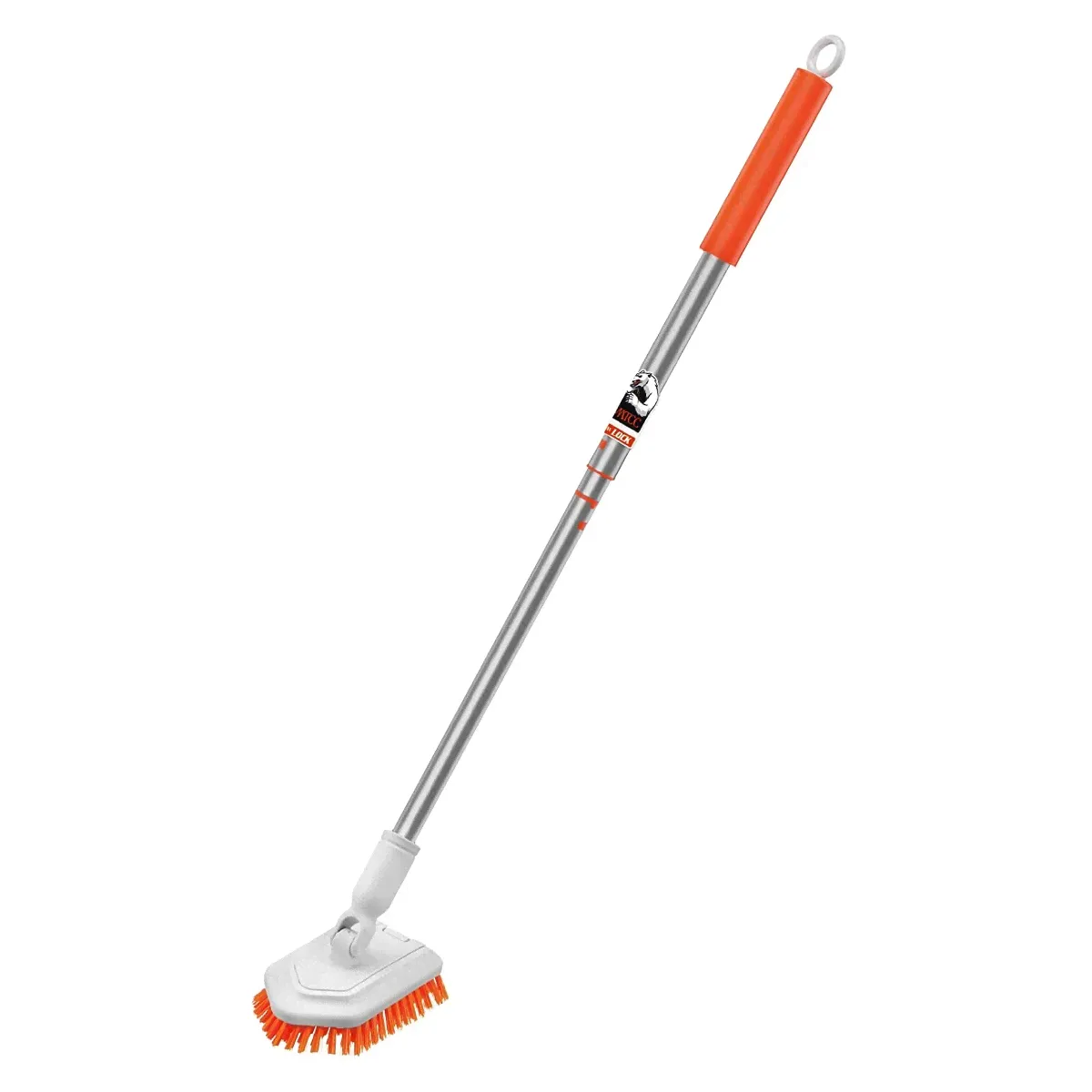 MATCC Floor Scrubs Brush with Floor Squeegee Scrubber 51'' Detachable Long Handle Stiff Bristle Tub and Tile Brush for Cleaning Shower Bathroom Kitchen Wall Model MSB001-0