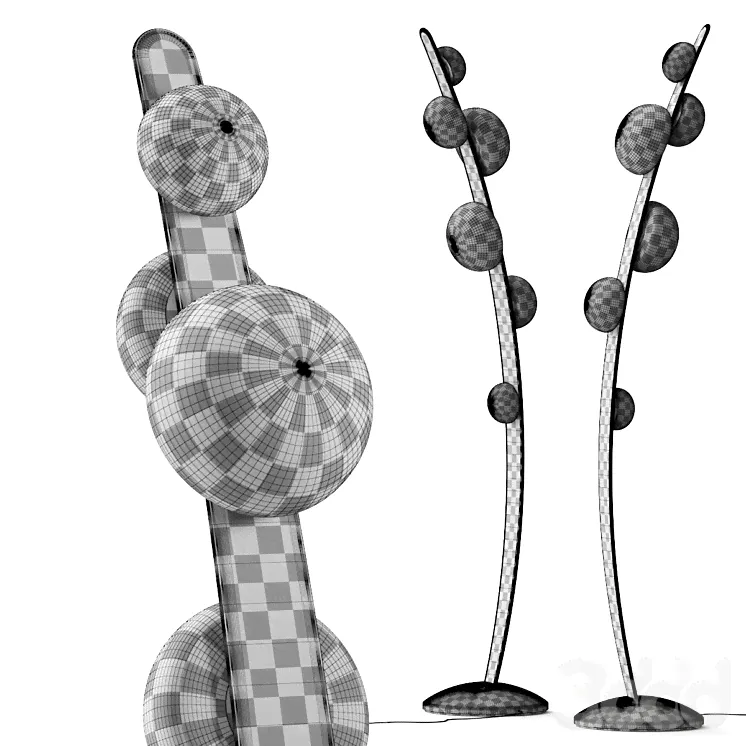 Bomma Dew Drops Floor Lamp - Торшеры - 3D модель-1